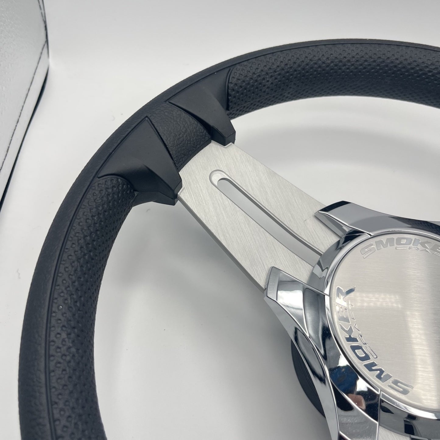 Model 15 Marine Steering Wheel Brush Alum Spokes | Smokercraft Chrome