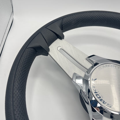 Model 15 Marine Steering Wheel Brush Alum Spokes | Smokercraft Chrome