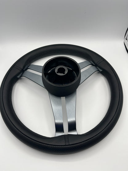 W208 Steering Wheel Gray Brushed Alum Spoke | SouthWind Deck Boats