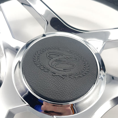 Cobalt Boat Steering Wheel Plastic Spoke Leather Stitched Rim | Cobalt Logo