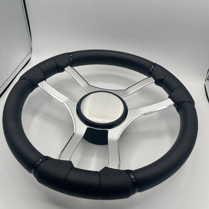 Malera Boat Steering Wheel Chrome Spokes | Plain