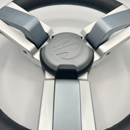 Gussi Italia Marine Steering Wheel Multi Color Gray Aluminum Wheel | Tige