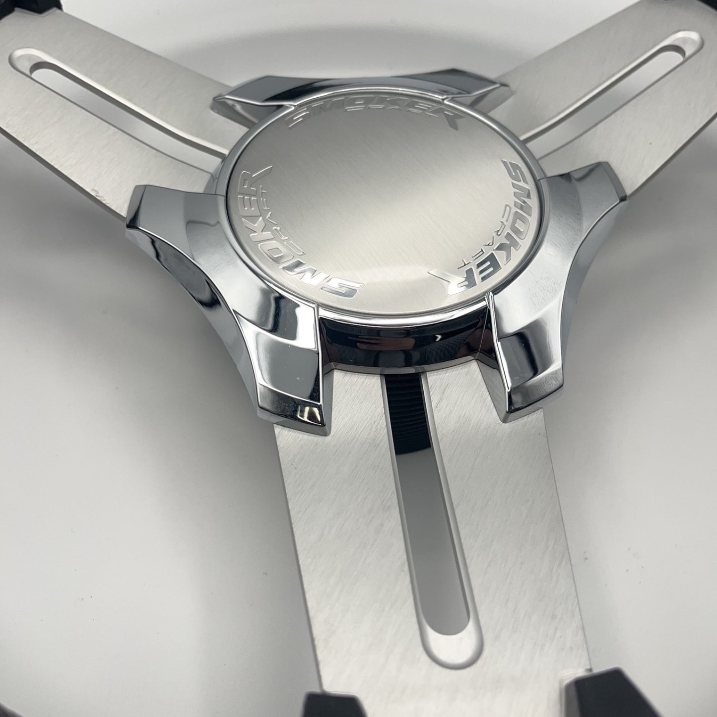 Model 15 Marine Steering Wheel Brushed Aluminum Spokes | Smokercraft