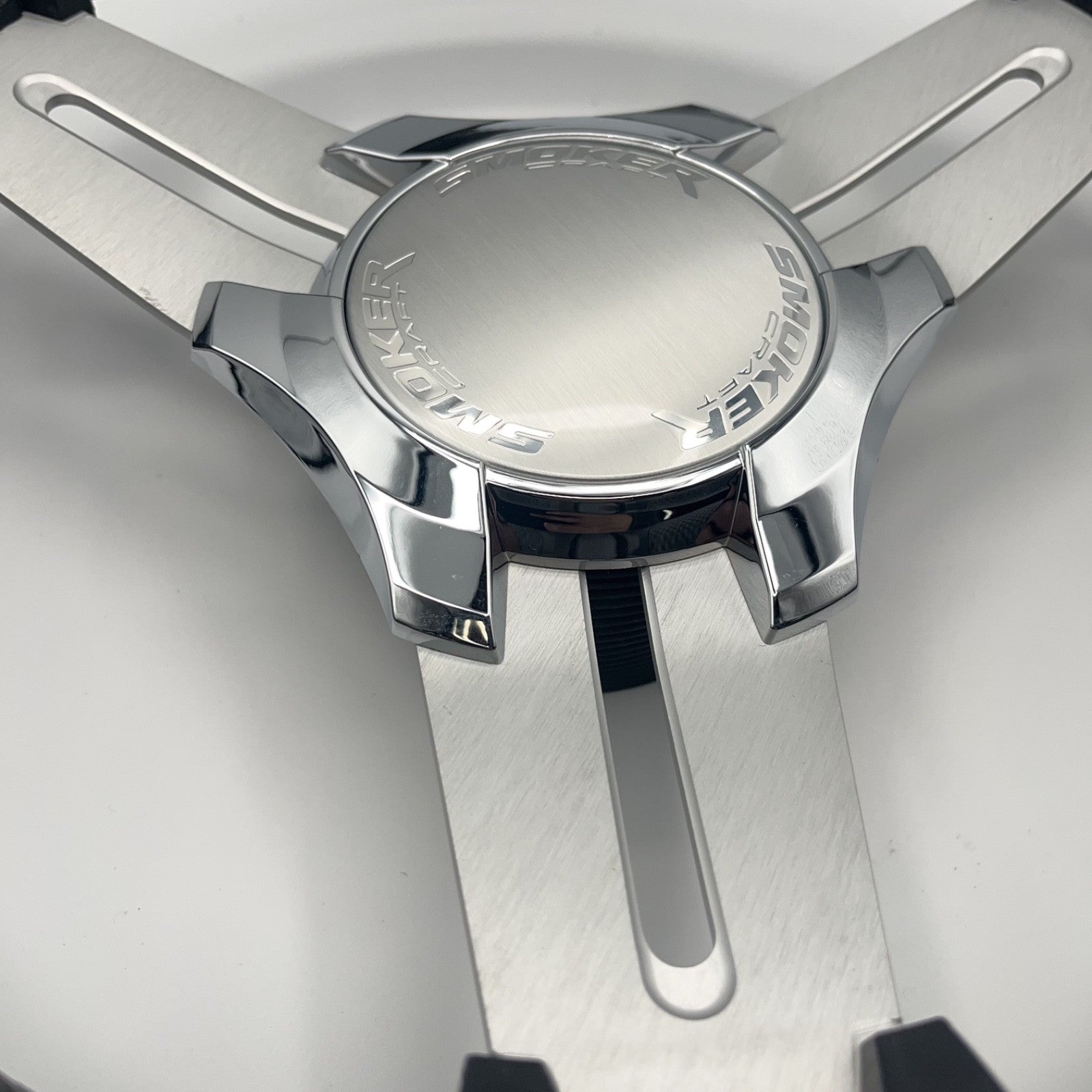 Model 15 Marine Steering Wheel Brushed Aluminum Spokes | Smokercraft