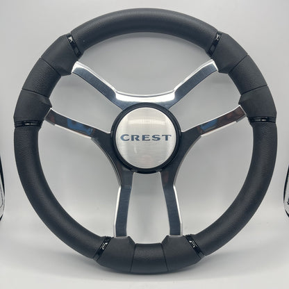 Malera Boat Steering Wheel Chrome Spokes | Crest