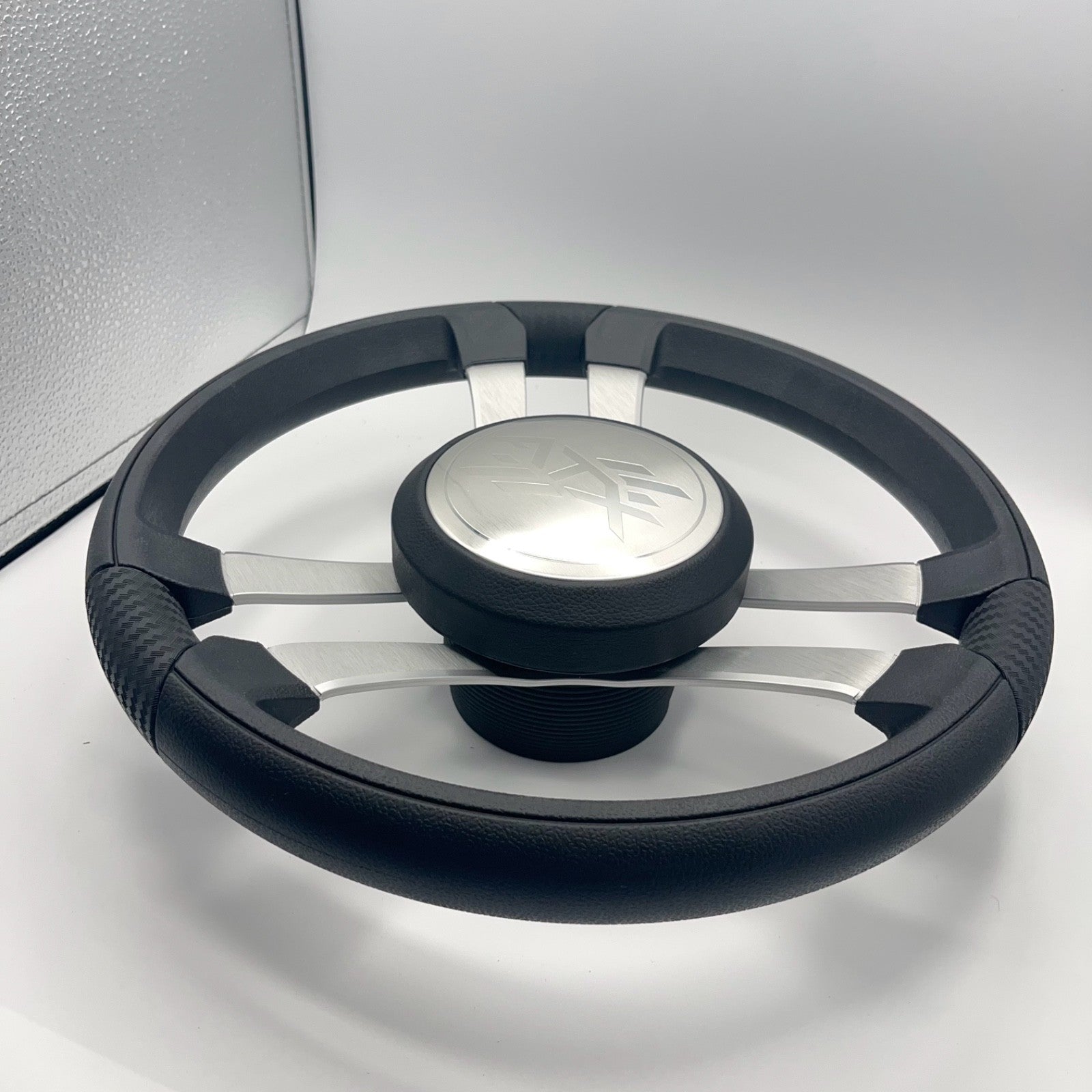 Benaco Boat Steering Wheel Brushed Aluminum Spokes | ATX Boats