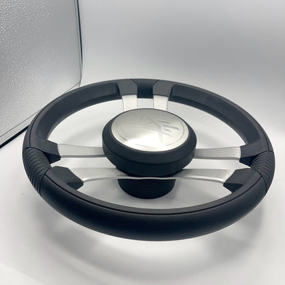Benaco Boat Steering Wheel Brushed Aluminum Spokes | ATX Boats