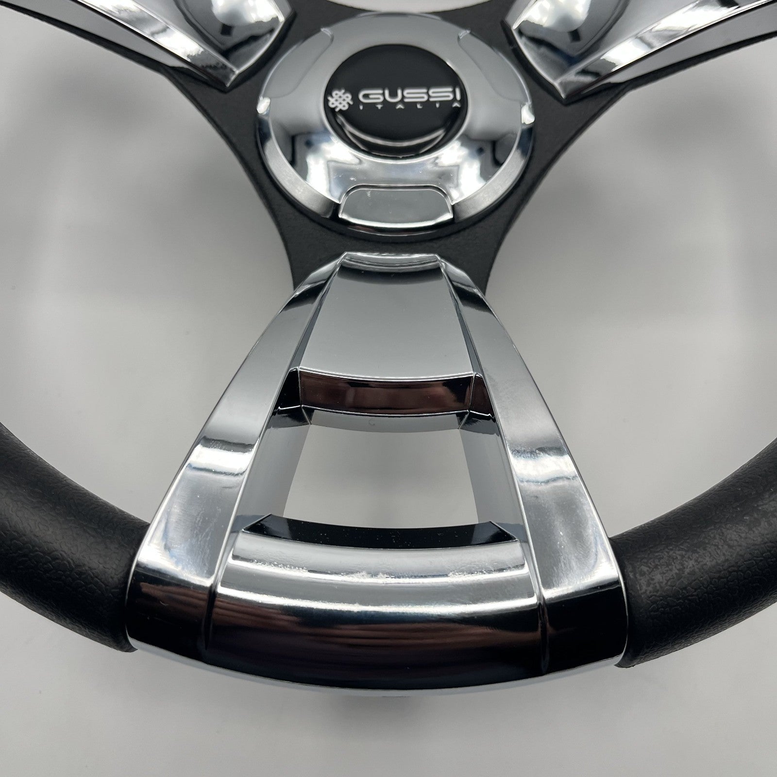 Model M13C Black & Chrome Steering Wheel fits E-Z-GO Golf Carts