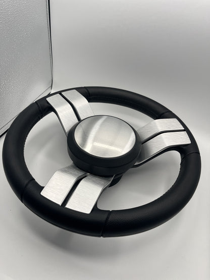 Model M703 Boat Steering Wheel with Brushed Dual Spokes/Center Cap