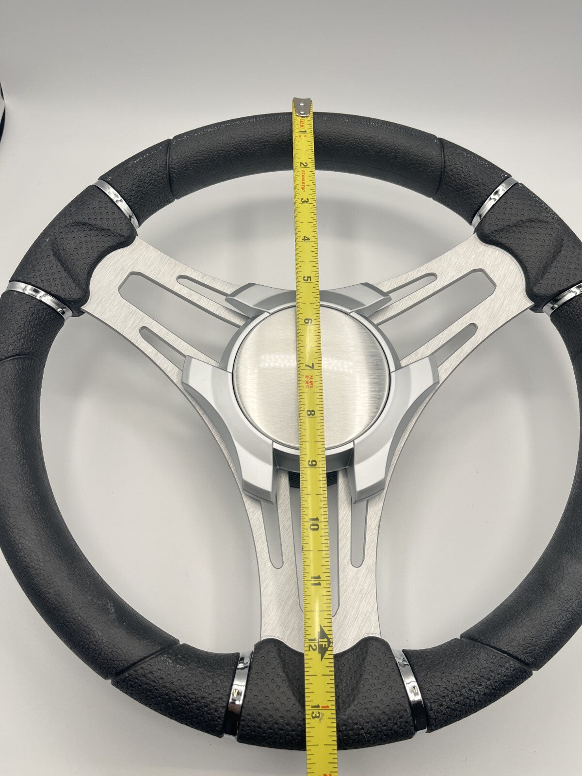 Verona Boat Steering Wheel Brushed Aluminum Spokes | Plain