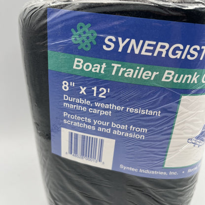 Syntec 8" x 12' Black Trailer Bunk Carpeting for Boat Trailers - 16oz