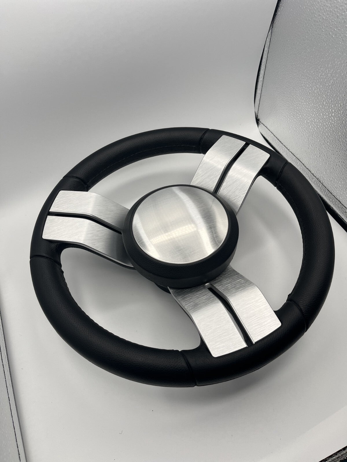 Model M703 Boat Steering Wheel with Brushed Dual Spokes/Center Cap