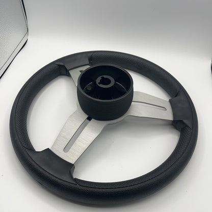 Model 15A Marine Steering Wheel Brushed Alum Spokes | Stingray Boats Cap