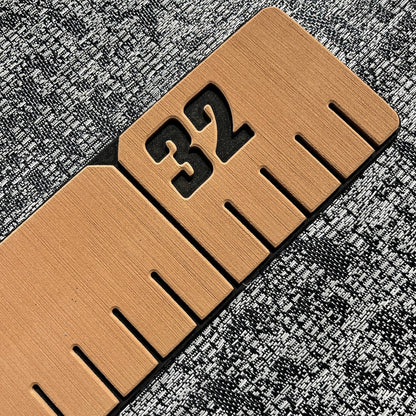 reFLEX | 36" Fish Ruler for Boats | Koa Brown over Aphotic Black - Routered