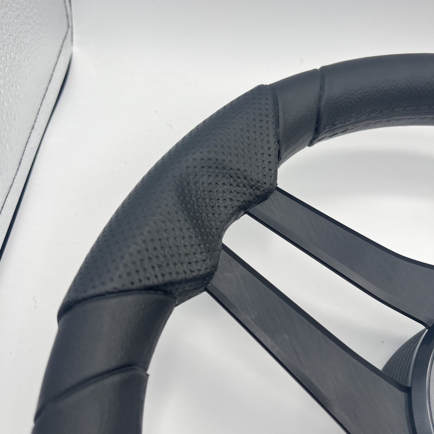 Molinara Marine Steering Wheel Black Brushed Alum Spokes | Regal