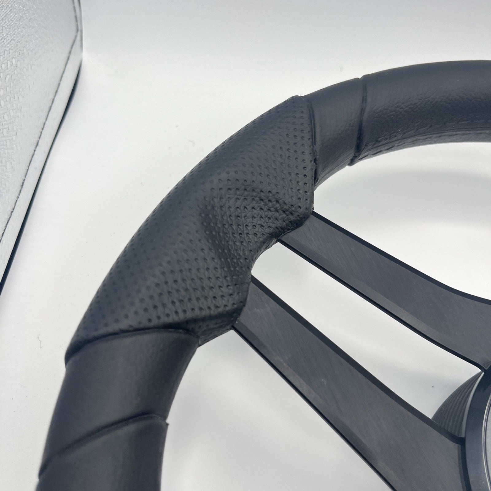 Molinara Marine Steering Wheel Black Brushed Alum Spokes | Regal