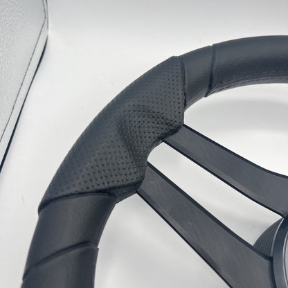 Molinara Marine Steering Wheel Black Brushed Alum Spokes | Regal