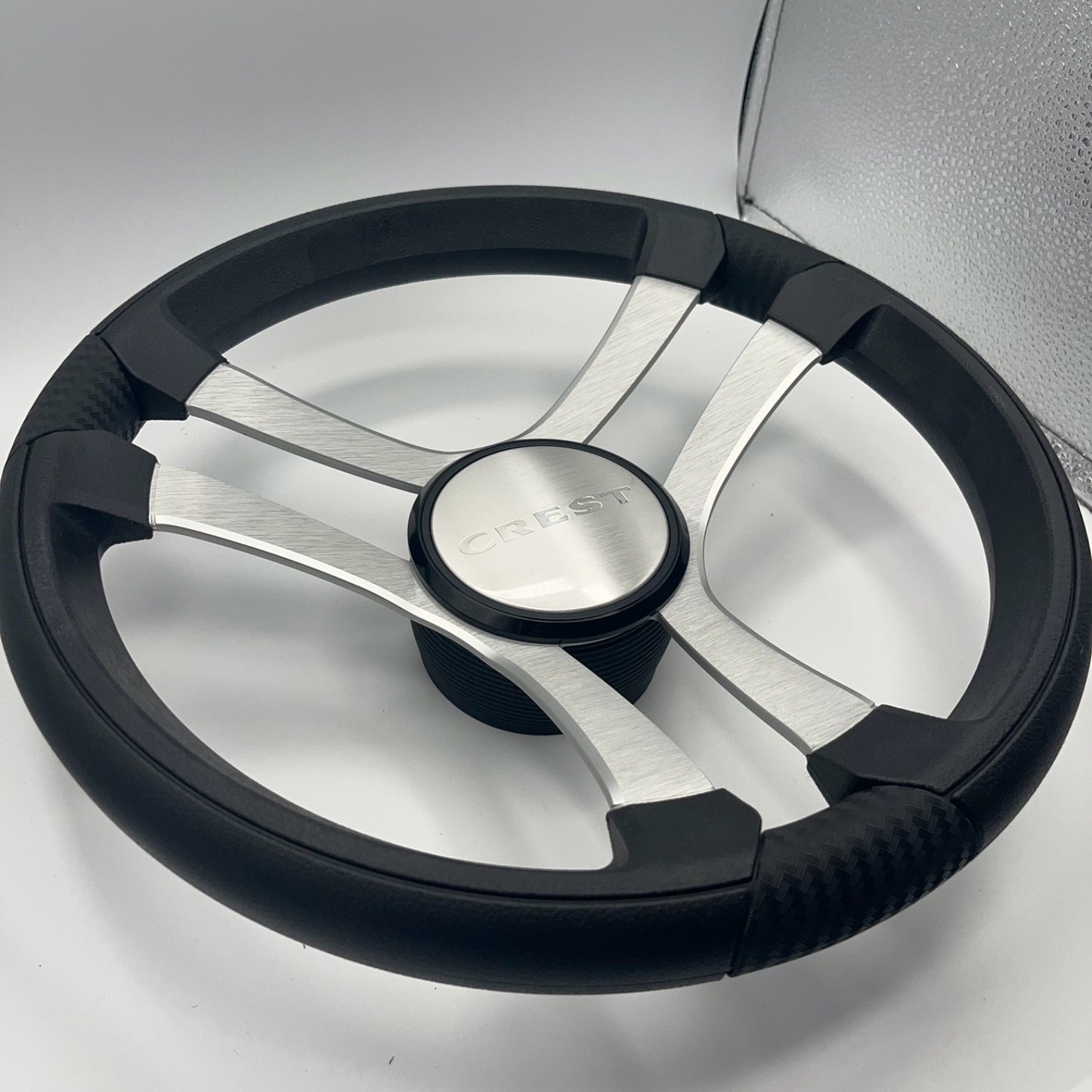 Benaco Boat Steering Wheel Brushed Aluminum Spokes | Crest Boats