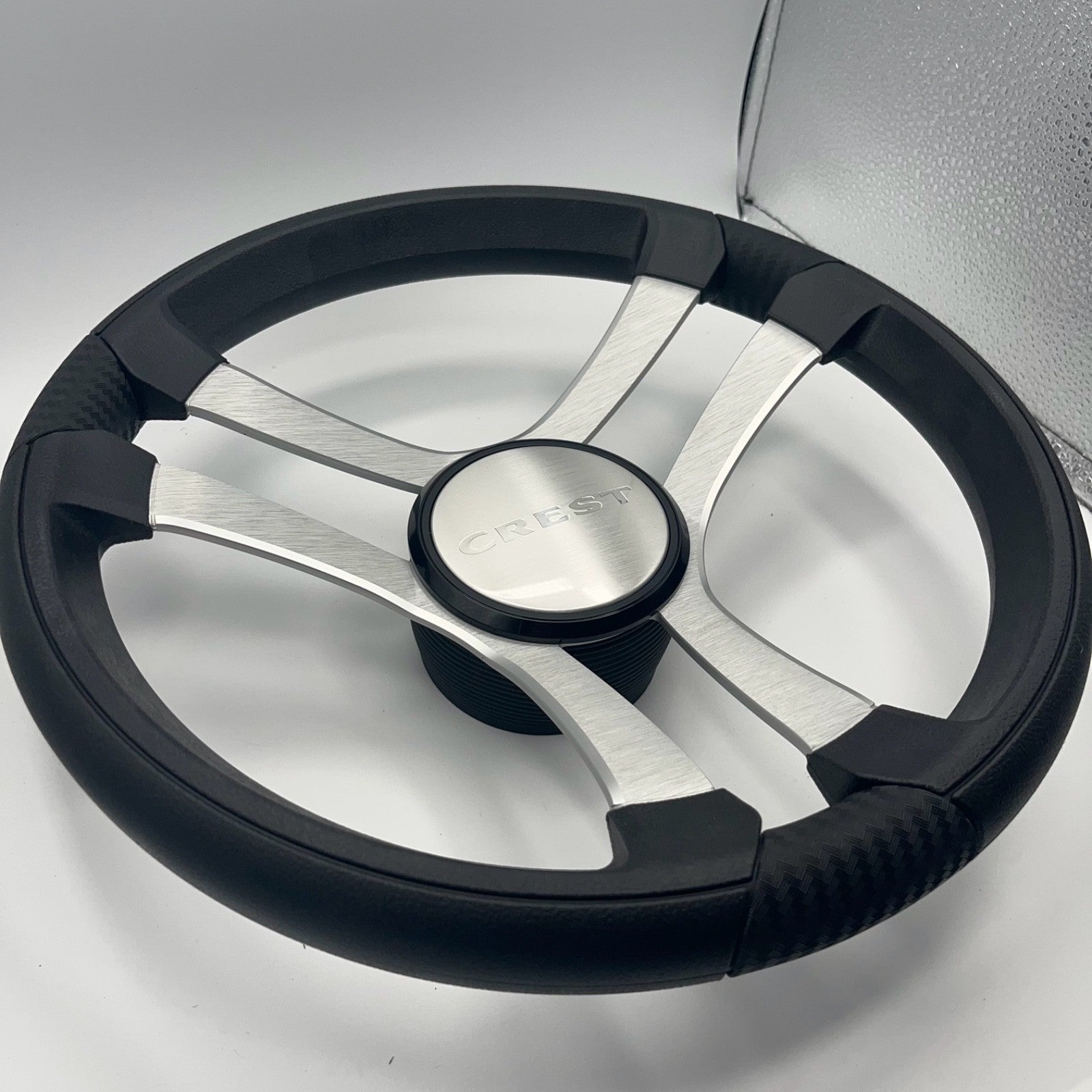 Benaco Boat Steering Wheel Brushed Aluminum Spokes | Crest Boats