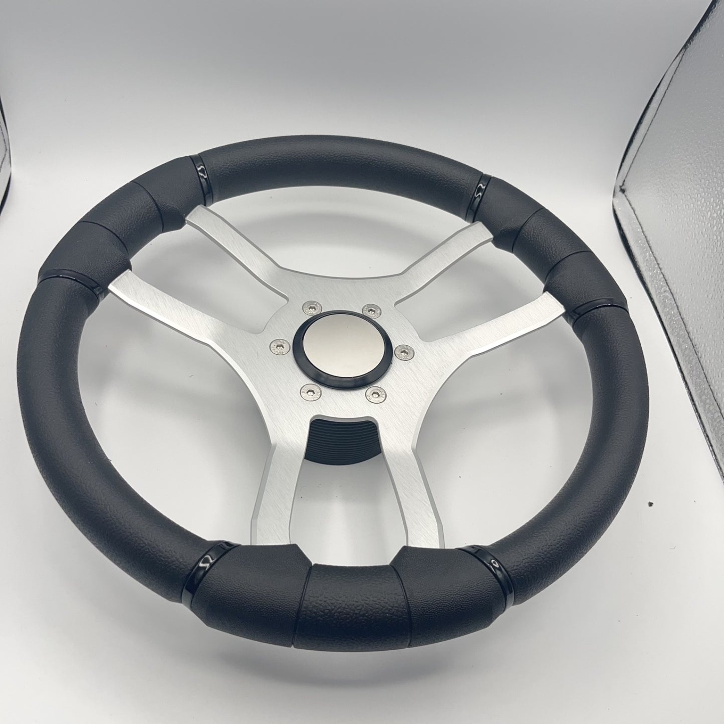 Malera Boat Steering Wheel Brushed Aluminum Spokes | Target Snap-in