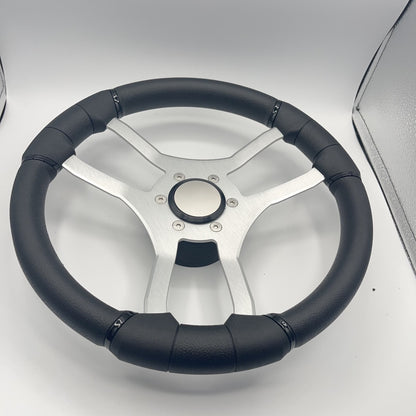 Malera Boat Steering Wheel Brushed Aluminum Spokes | Target Snap-in