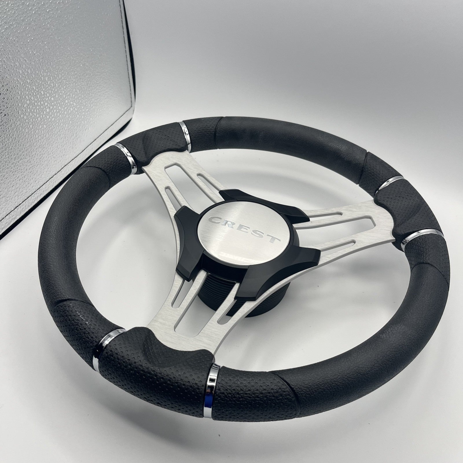 Verona Boat Steering Wheel Brush Alum Spoke | Crest Boats