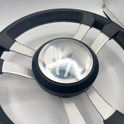 Benaco Boat Steering Wheel Brushed Aluminum Spokes | Tige Boats