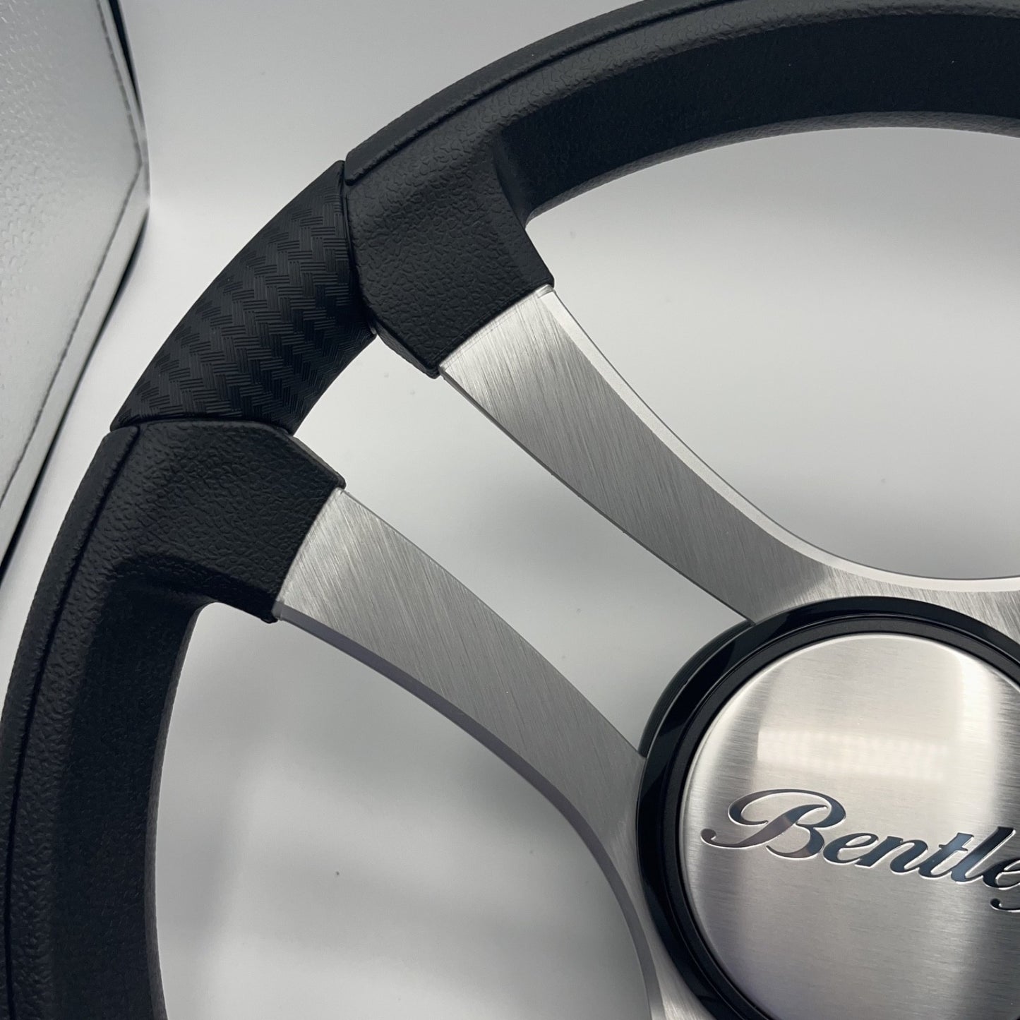 Benaco Boat Steering Wheel Brushed Aluminum Spokes | Bentley