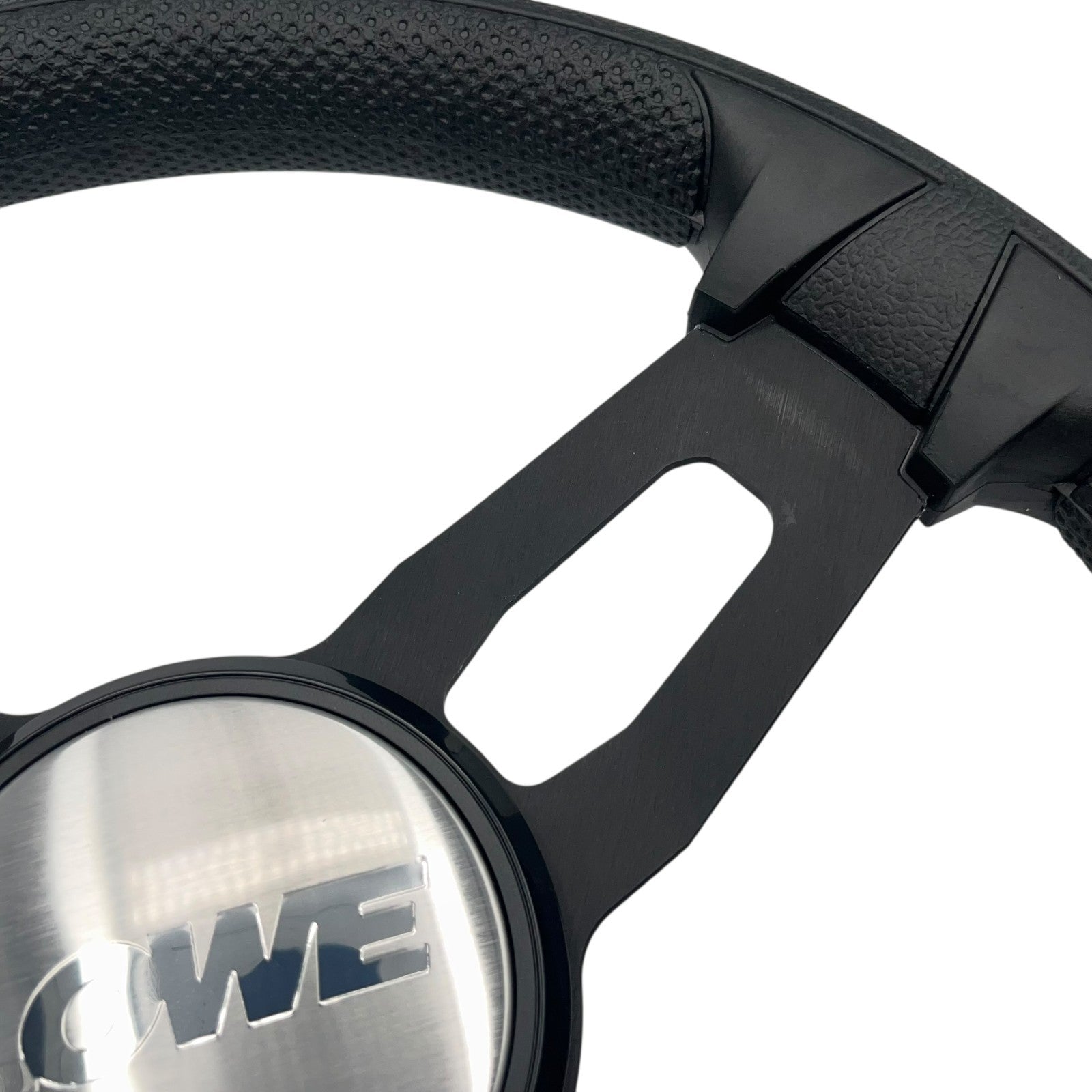 Model 15 Marine Steering Wheel Black Brushed Aluminum Spokes | Lowe