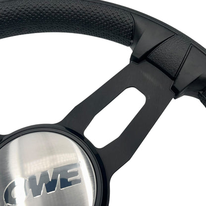 Model 15 Marine Steering Wheel Black Brushed Aluminum Spokes | Lowe