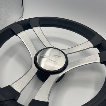 Benaco Boat Steering Wheel Brushed Aluminum Spokes | SeaRay Boats