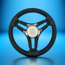 Gussi Italia Marine Steering Wheel Black Brush Metal Spokes | Starcraft