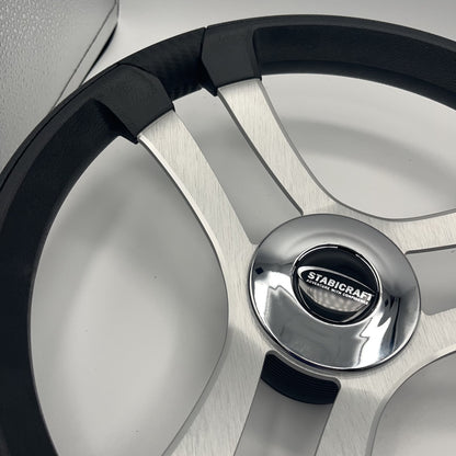Benaco Boat Steering Wheel Brushed Aluminum Spokes | Stabicraft