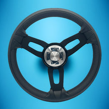 Model 15 Boat Steering Wheel Black Brushed Alum Spokes | Stingray