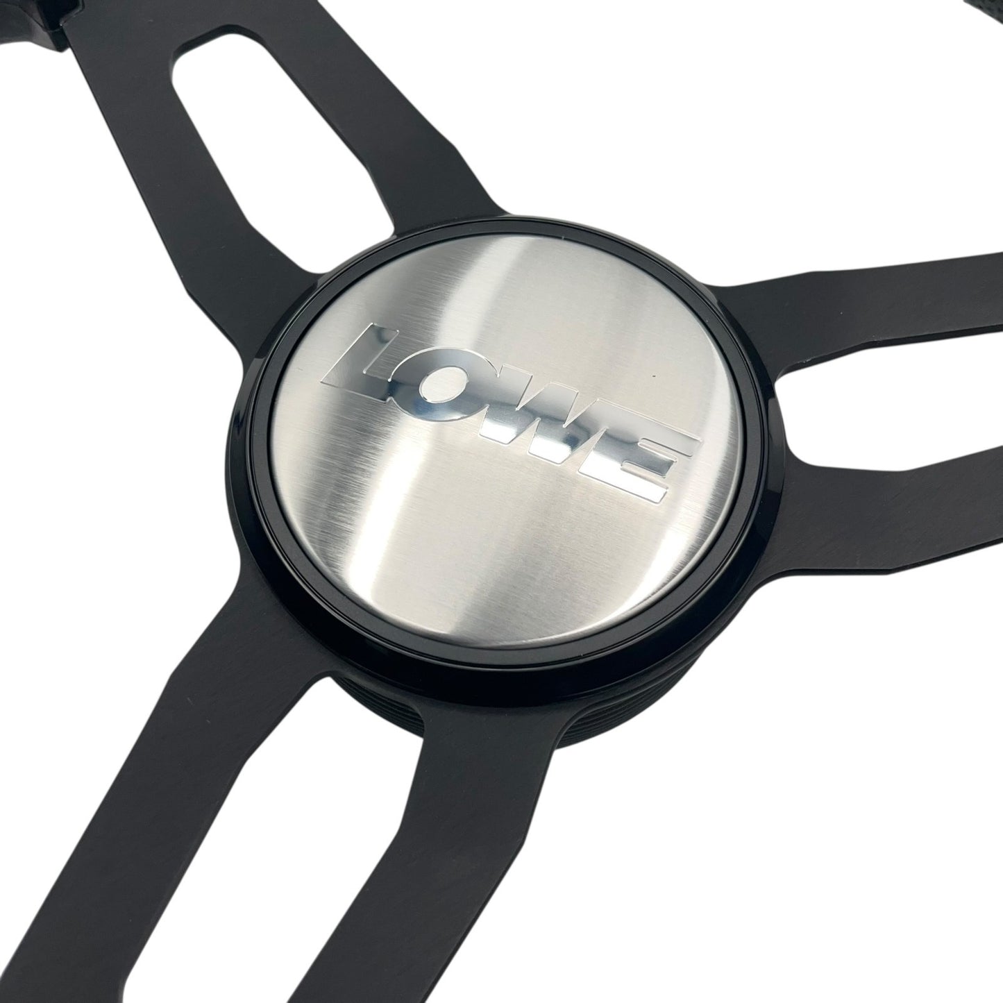 Model 15 Marine Steering Wheel Black Brushed Aluminum Spokes | Lowe