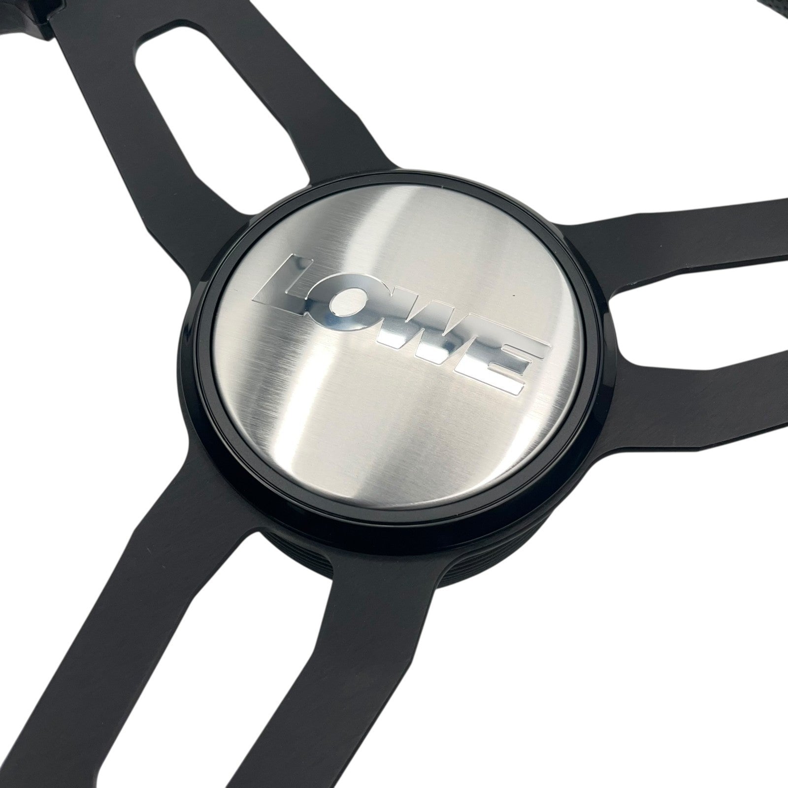 Model 15 Marine Steering Wheel Black Brushed Aluminum Spokes | Lowe
