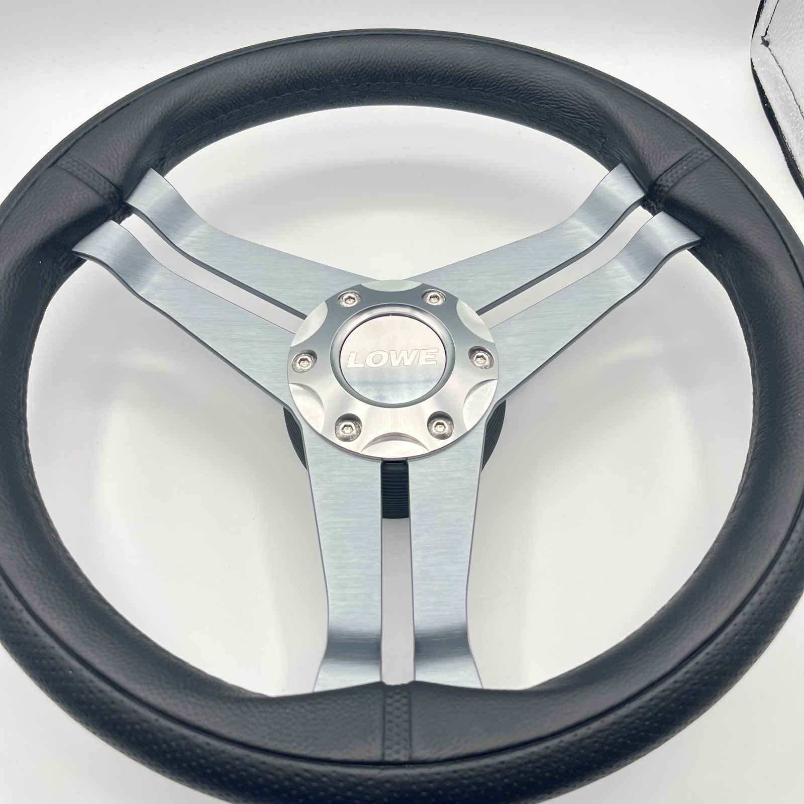 W208 Steering Wheel Gray Brushed Alum Spoke | Lowe Boats