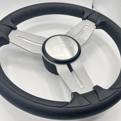 Model 15 Marine Steering Wheel Brush Alum Spokes | Regal Boats Logo