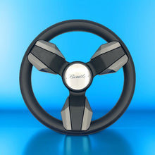 Collina Boat Steering Wheel Dark Gray Inserts - Bentley - Keyed ONLY