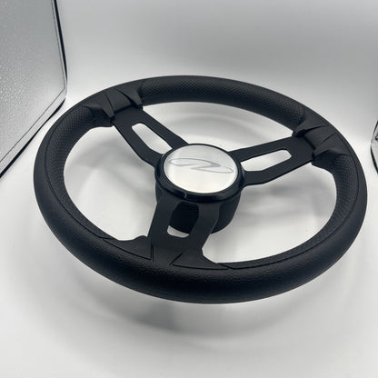 Gussi Italia Model 15 Steering Wheel Blk Brushed Alum Spokes | Regal