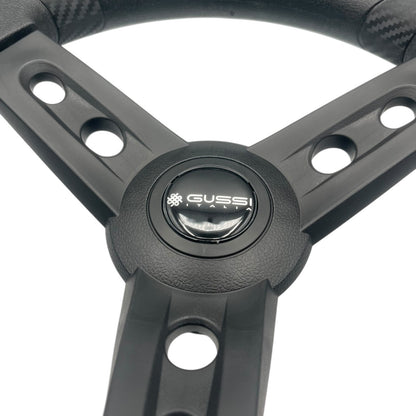 Lugana Black Marine Steering Wheel | Gussi Italia