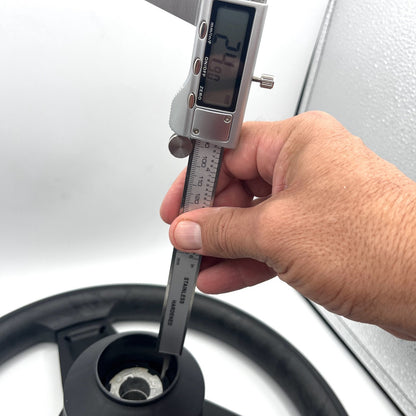 Giazza Golf Cart Steering E-Z-GO HUB Soft Touch Rim ABS Spokes - White Inserts
