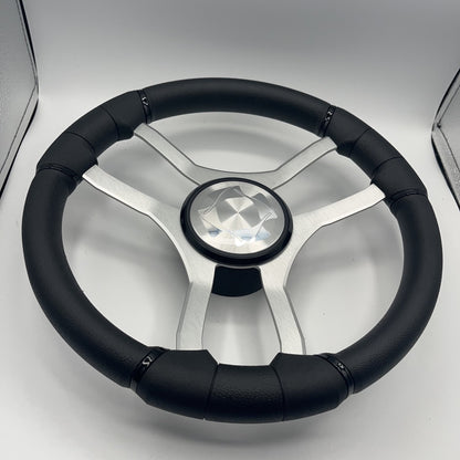 Malera Boat Steering Wheel Brushed Aluminum Spokes | Stingray