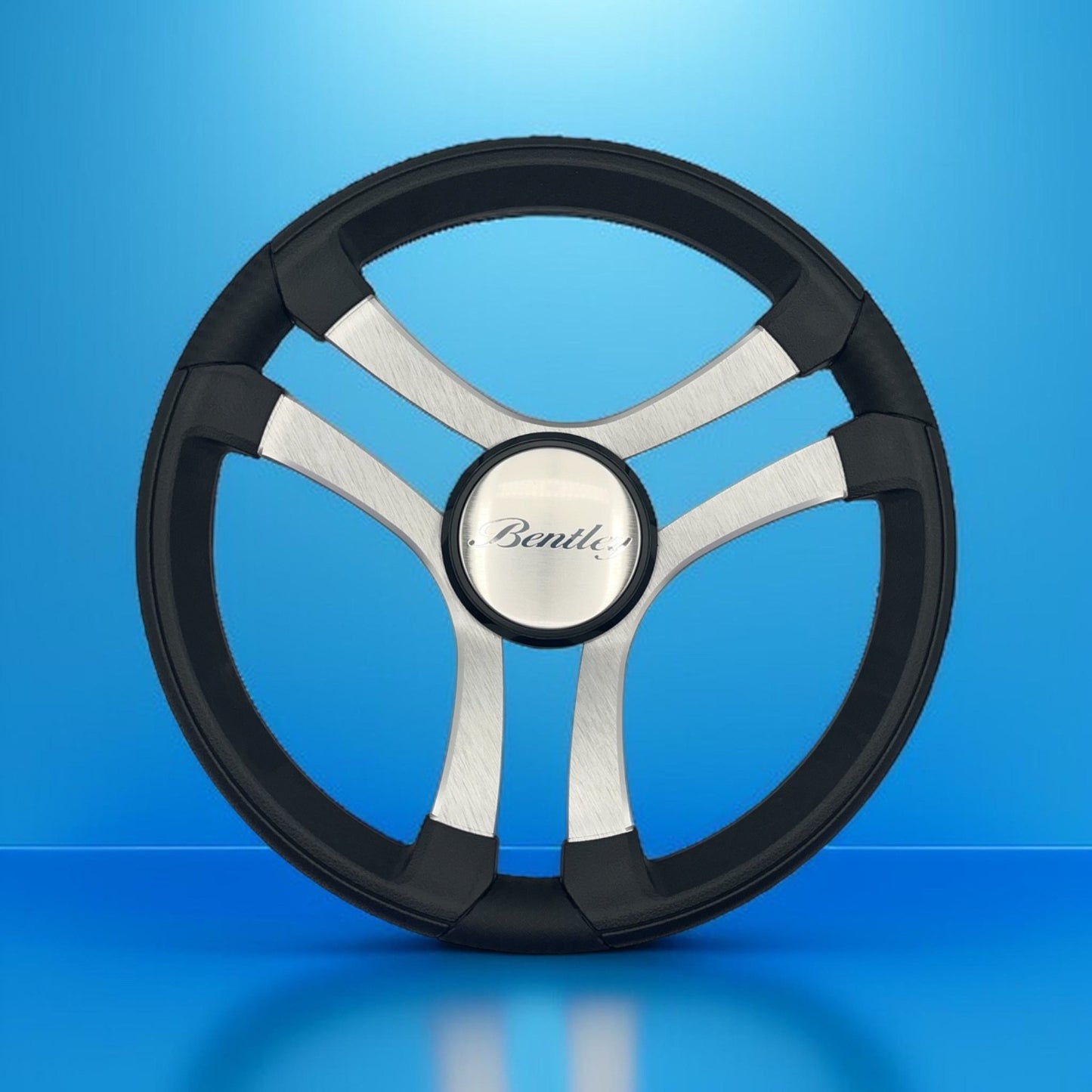 Benaco Boat Steering Wheel Brushed Aluminum Spokes | Bentley
