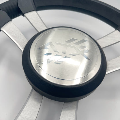 Benaco Boat Steering Wheel Brushed Aluminum Spokes | ATX Boats
