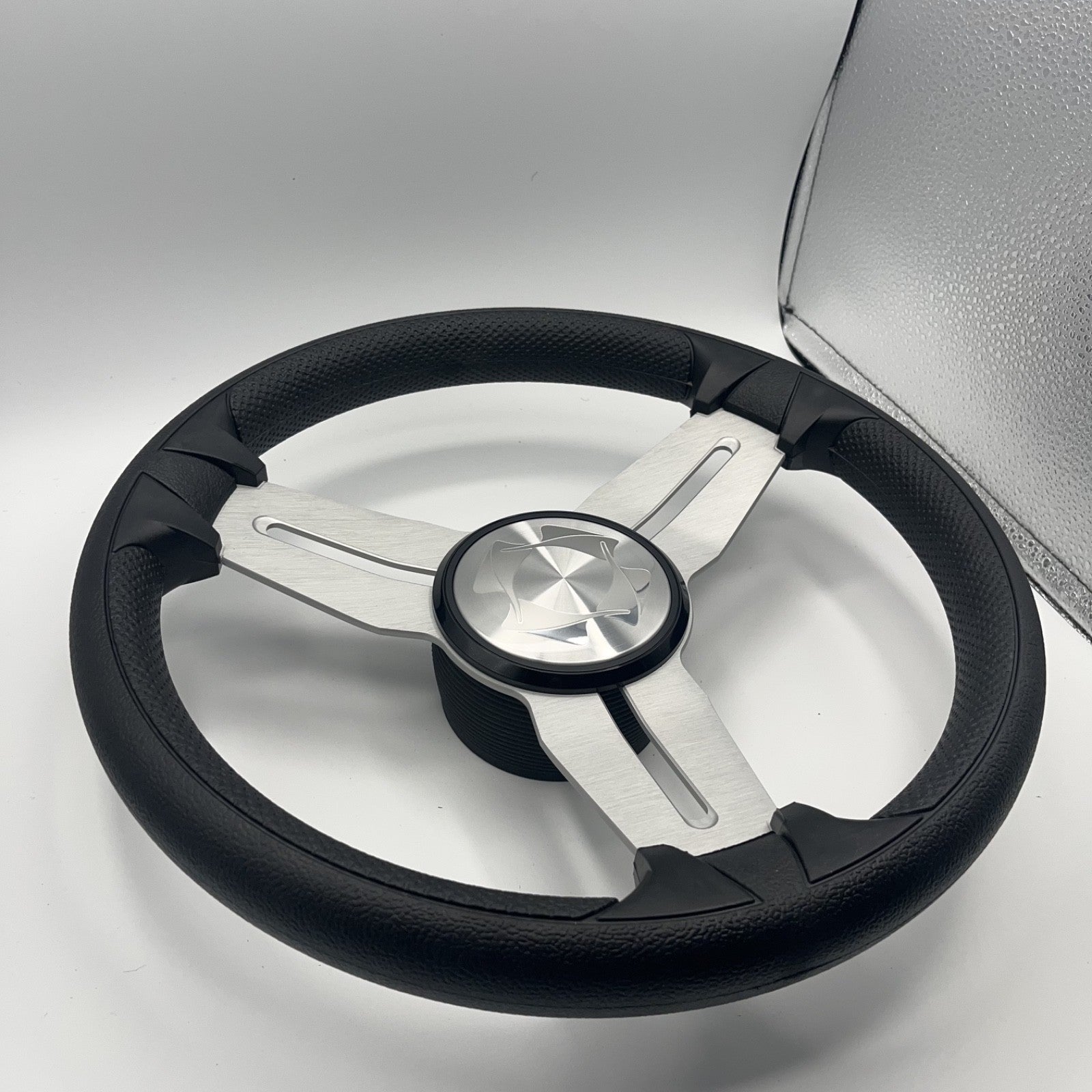 Model 15A Marine Steering Wheel Brushed Alum Spokes | Stingray Boats Cap