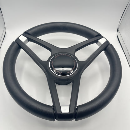 Molino Black w/Soft Touch Urethane Rim Boat Steering Wheel | Berkshire Boats