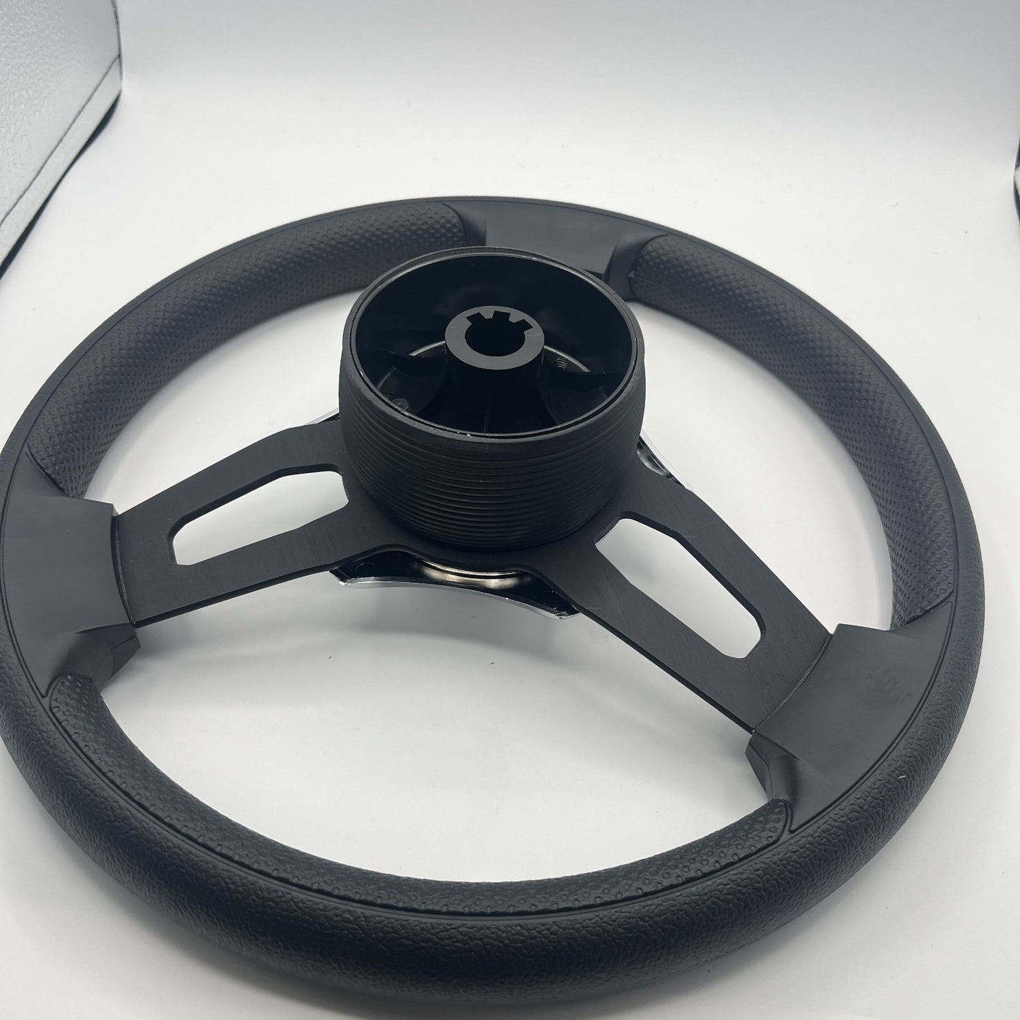Gussi Italia Boat Model 15 Steering Wheel Black Brushed Alum Spokes | Smoker