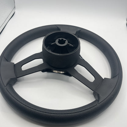 Gussi Italia Boat Model 15 Steering Wheel Black Brushed Alum Spokes | Smoker