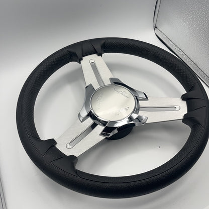 Model 15 Marine Steering Wheel Brushed Aluminum Spokes | SunChaser
